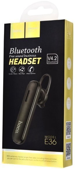 HOCO Premium E36 Bluetooth 4.2 Bezvadu brīvroku aprīkojums, melns cena un informācija | Bezvadu garnitūra | 220.lv