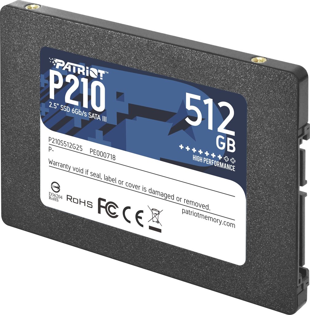 Patriot P210S512G25 цена и информация | Iekšējie cietie diski (HDD, SSD, Hybrid) | 220.lv