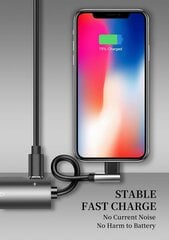 Адаптер Dux Ducis K-III iš Apple Lightning į 2xLightning, серебристый цена и информация | Адаптеры и USB разветвители | 220.lv