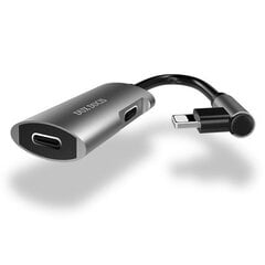 Dux Ducis (2 in 1) 3.5 mm uz Lightning Audio Adapteris un Uzlāde priekš iPhone Melns цена и информация | Адаптеры и USB разветвители | 220.lv