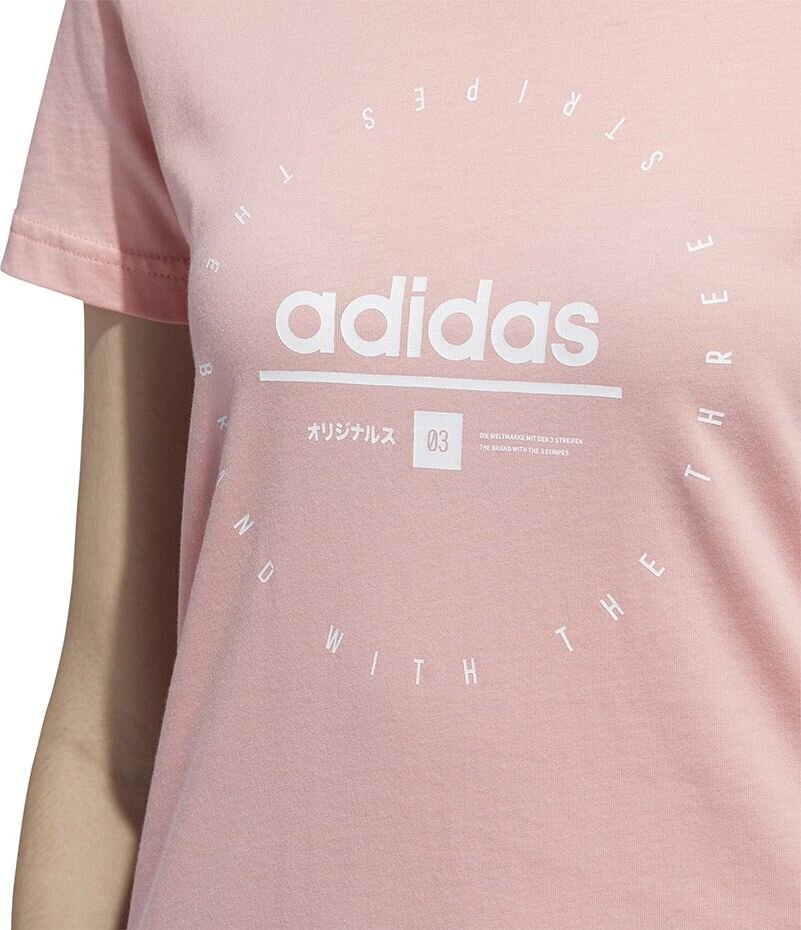 T-krekls sievietēm Adidas Adi Clock Tee W FM6152, rozā cena un informācija | Sporta apģērbs sievietēm | 220.lv