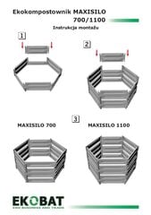 Компостный ящик Maxisilo 700 цена и информация | Уличные контейнеры, контейнеры для компоста | 220.lv
