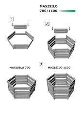 Ящик для компоста Maxisilo 1100л цена и информация | Уличные контейнеры, контейнеры для компоста | 220.lv