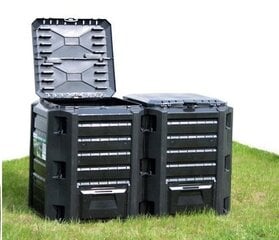 Prosperplast Komposta kaste IKSM 800, melna cena un informācija | Komposta kastes un āra konteineri | 220.lv