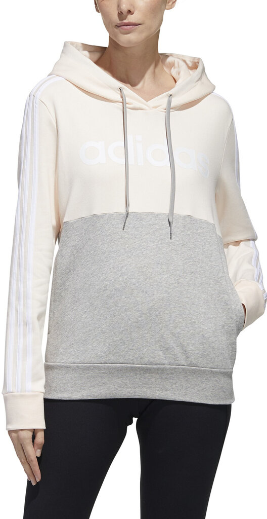 Adidas džemperis W E Cb Fl Oh Hd Grey Pink цена и информация | Jakas sievietēm | 220.lv