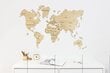 Pasaules karte no koka cena un informācija | Gleznas | 220.lv