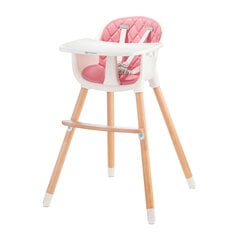 Barošanas krēsls Kinderkraft Sienna, pink cena un informācija | Barošanas krēsli | 220.lv