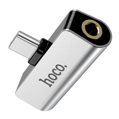 Adapteris Hoco LS26 from Type-C to Type-C + 3,5 mm Silver цена и информация | Адаптеры и USB разветвители | 220.lv