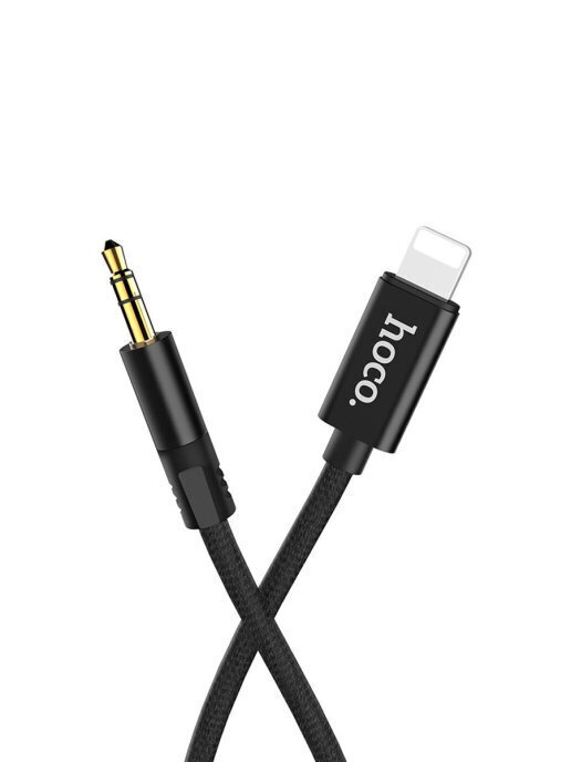 Audio adapteris vads AUX Hoco UPA13 Apple Lightning / 3,5 mm Black cena un informācija | Savienotājkabeļi | 220.lv