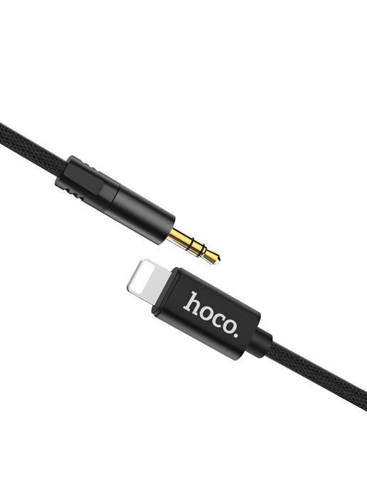 Audio adapteris vads AUX Hoco UPA13 Apple Lightning / 3,5 mm Black cena un informācija | Savienotājkabeļi | 220.lv