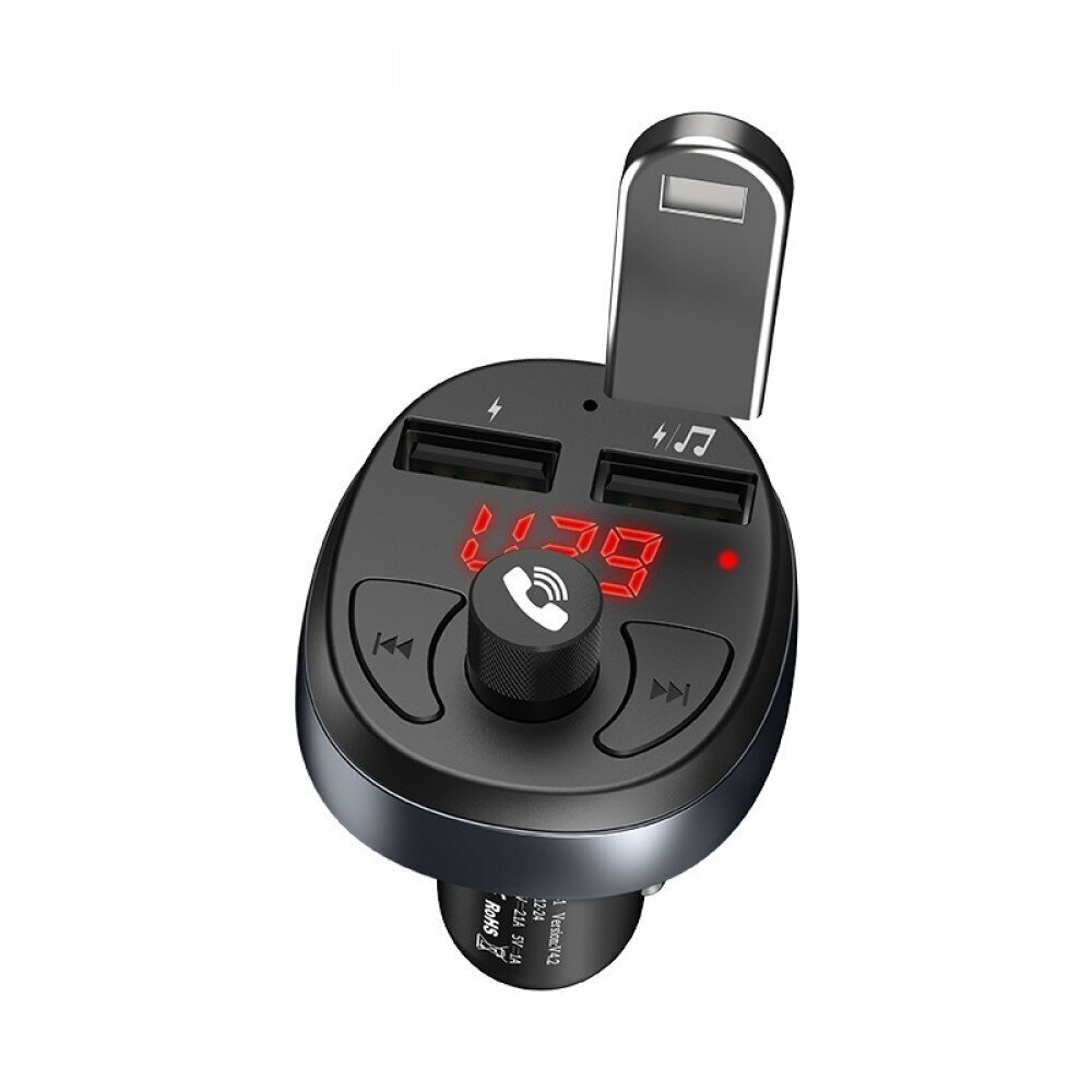 FM raidītājs / modulators HOCO E41 Bluetooth FM transmitter 2 x USB 2.1 A melns cena un informācija | FM Modulatori | 220.lv