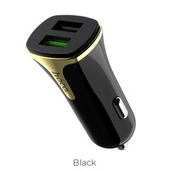 Автомобильная зарядка Hoco Z31 Quick Charge 3.0 (3.4A) с 2 USB портами + Lightning, белая цена и информация | Зарядные устройства для телефонов | 220.lv