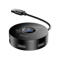 Baseus CAHUB-F01 USB разветвитель 1 x 4 распределительная коробка, черная цена и информация | Адаптеры и USB разветвители | 220.lv