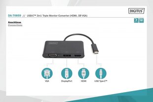 Digitus DA-70859 цена и информация | Адаптеры и USB разветвители | 220.lv