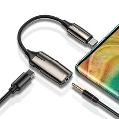 Универсальный переходник адаптер для аудио USB-C -> 3.5 мм Baseus CATL60-0A, черный цена и информация | Кабели для телефонов | 220.lv