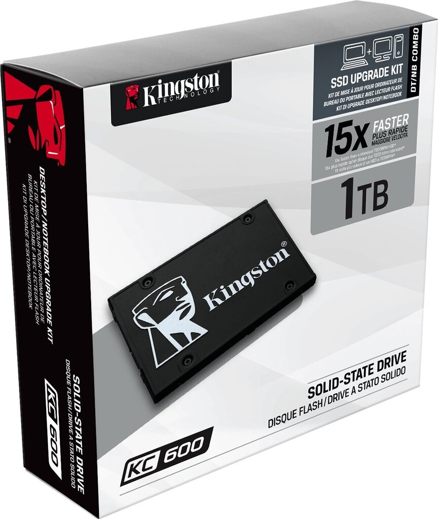 Cietais Disks Kingston KC600 1 TB SSD цена и информация | Iekšējie cietie diski (HDD, SSD, Hybrid) | 220.lv