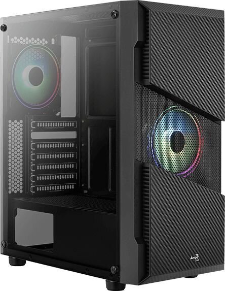 Aerocool Aero Menace Saturn RGB-G-BK-v1 cena un informācija | Datoru korpusi | 220.lv