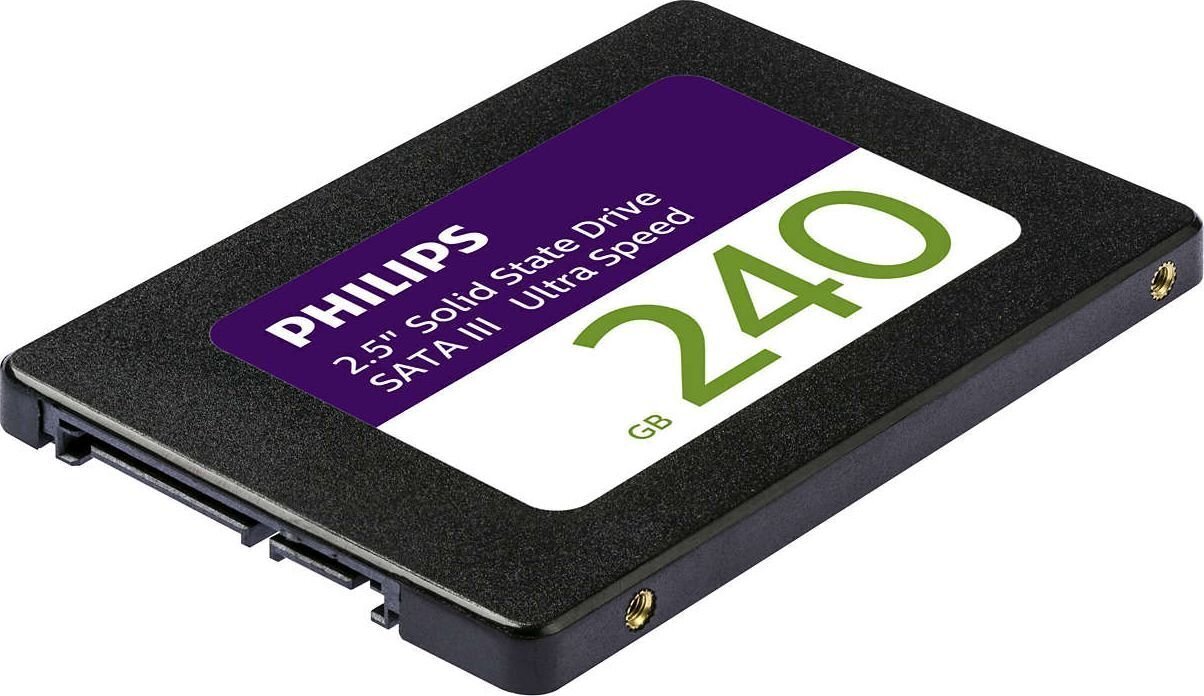 Philips Internal Sata III 2.5-INCH 240GB 550/480 MB/S цена и информация | Iekšējie cietie diski (HDD, SSD, Hybrid) | 220.lv