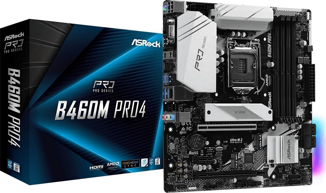 ASRock B460M Pro4 cena un informācija | Mātesplates | 220.lv