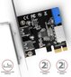 AXAGON PCEU-232VL PCIe Adapter, 2+2x, USB3.0, UASP, VIA + LP cena un informācija | Kontrolieri | 220.lv