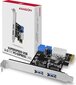 AXAGON PCEU-232VL PCIe Adapter, 2+2x, USB3.0, UASP, VIA + LP cena un informācija | Kontrolieri | 220.lv