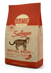 Araton Cat Adult Salmon sausā barība pieaugušiem kaķiem, 1.5 kg cena un informācija | Sausā barība kaķiem | 220.lv