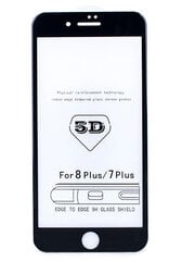 Защитное стекло 5D Full Glue для Apple iPhone 7 Plus/8 Plus, черное цена и информация | Защитные пленки для телефонов | 220.lv