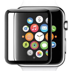 Защитное стекло 5D Full Glue для Apple Watch 44 мм, черное цена и информация | Аксессуары для смарт-часов и браслетов | 220.lv