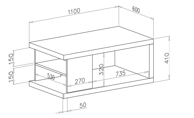 Kafijas galdiņš ADRK Furniture Luke, balts/melns cena un informācija | Žurnālgaldiņi | 220.lv