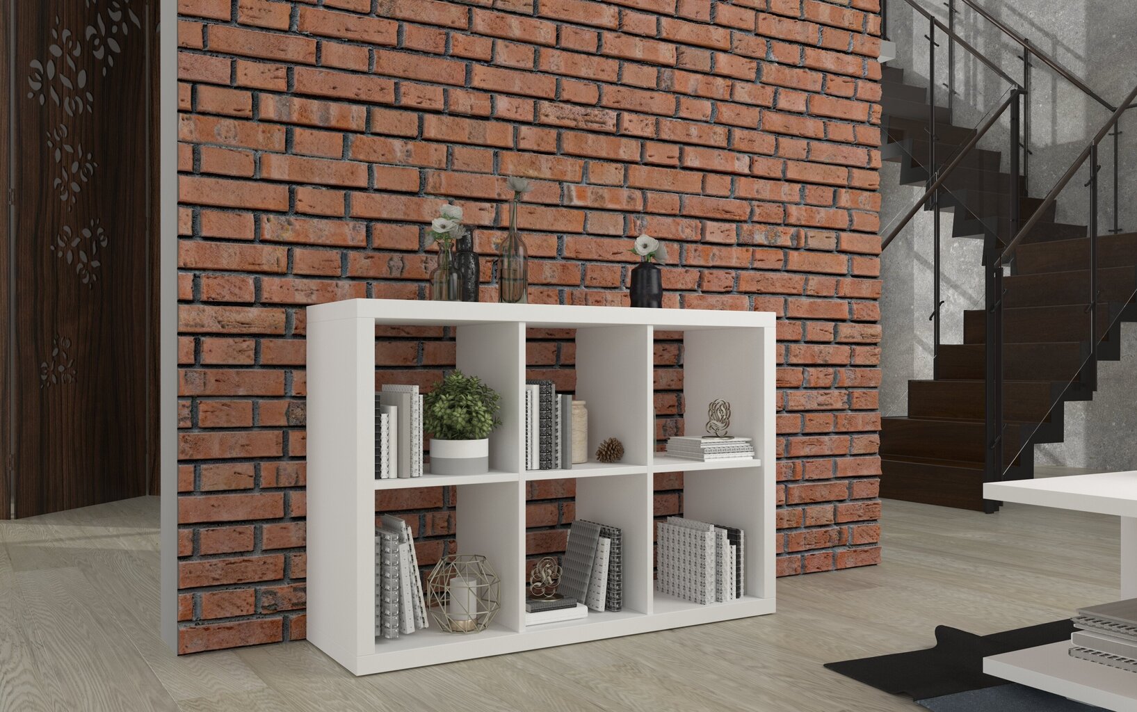 Plaukts ADRK Furniture Connor, balts цена и информация | Plaukti | 220.lv