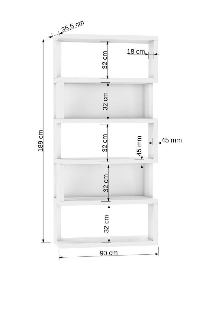 Plaukts ADRK Furniture Stephan, ozola krāsas цена и информация | Plaukti | 220.lv