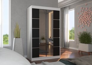 ADRK шкаф Furniture Genua, белый/черный цена и информация | Шкафы | 220.lv