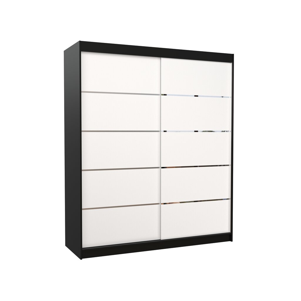 Skapis ADRK Furniture Spectra, melns/balts cena un informācija | Skapji | 220.lv