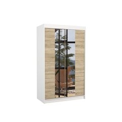 Skapis ADRK Furniture Marvin, balts/ozola krāsas cena un informācija | Skapji | 220.lv