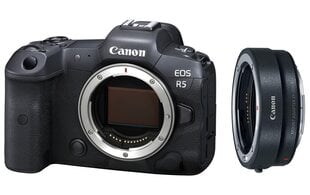 Canon EOS R5 Body + Mount Adapter EF-EOS R cena un informācija | Digitālās fotokameras | 220.lv