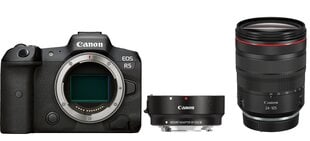 Canon EOS R5 + RF 24-105мм f/4L IS USM + Mount Adapter EF-EOS R цена и информация | Цифровые фотоаппараты | 220.lv