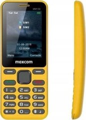 Maxcom MM139, Dual SIM, Yellow цена и информация | Мобильные телефоны | 220.lv