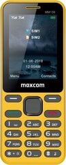 Maxcom MM139, Dual SIM, Yellow cena un informācija | Mobilie telefoni | 220.lv