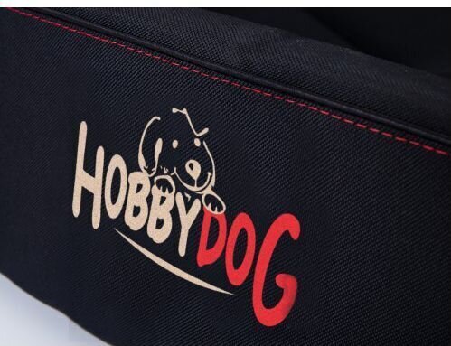 Hobbydog guļvieta Rūtiņas R8, melna/sarkana, 83x68 cm cena un informācija | Suņu gultas, spilveni, būdas | 220.lv