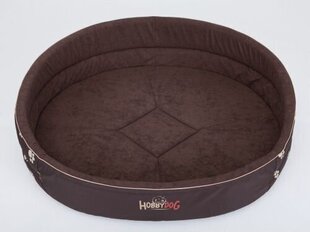 Hobbydog лежак Лапки R7, коричневый, 76x62 см цена и информация | Лежаки, домики | 220.lv