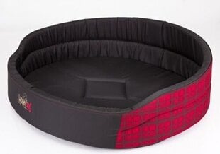 Hobbydog лежак Клеточки R3, черный/красный, 52x38 см цена и информация | Лежаки, домики | 220.lv