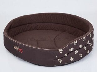 Hobbydog лежак Лапки R2, коричневый, 47x33 см цена и информация | Лежаки, домики | 220.lv