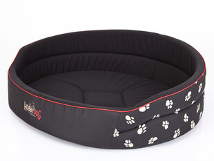 Hobbydog лежак Лапки R4, черный, 58x43 см цена и информация | Лежаки, домики | 220.lv
