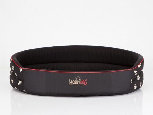 Hobbydog guļvieta Ķepas R3, melna, 52x38 cm cena un informācija | Suņu gultas, spilveni, būdas | 220.lv