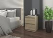 Nakts skapītis ADRK Furniture Puna M2, ozola krāsas cena un informācija | Naktsskapīši | 220.lv