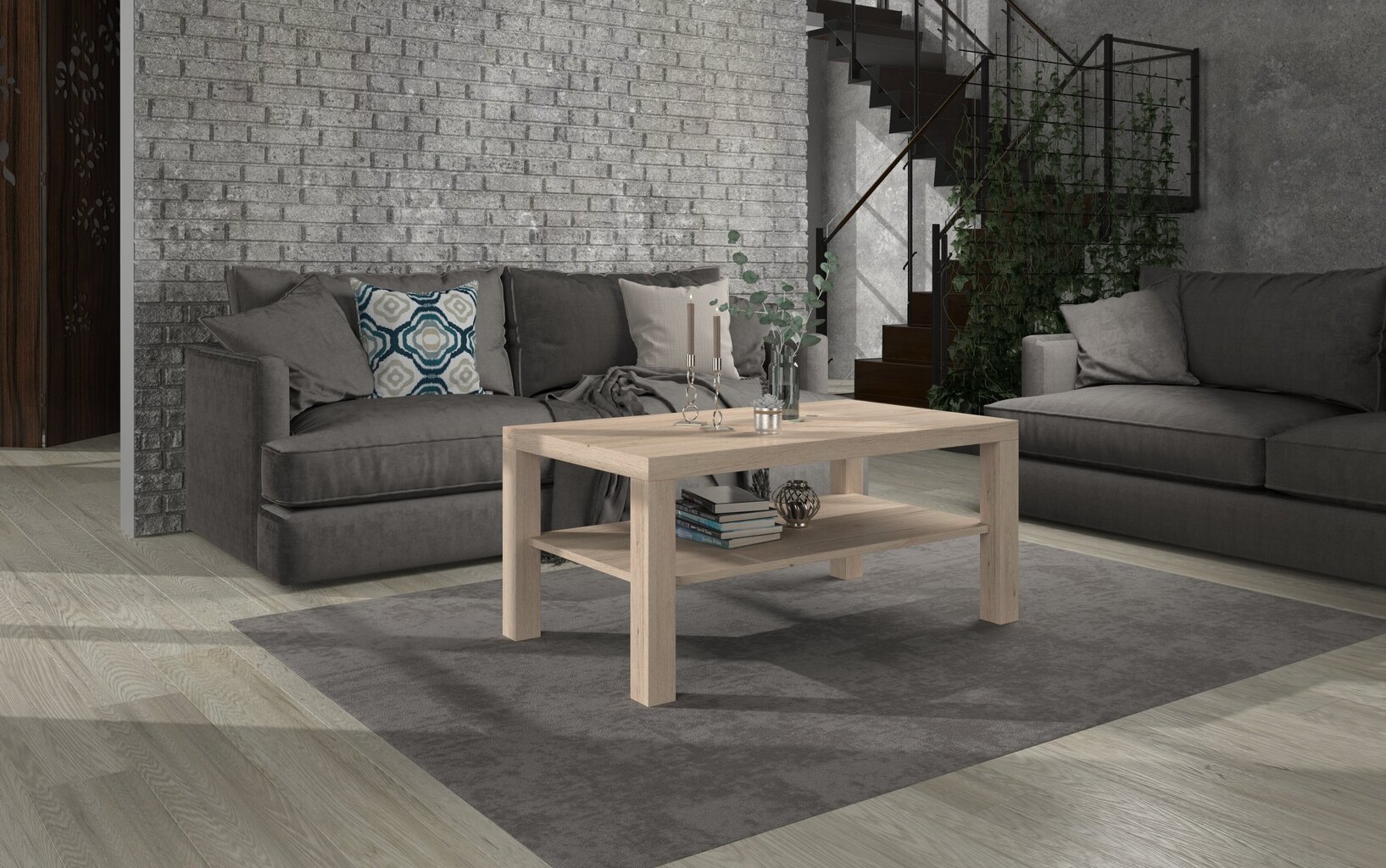 Kafijas galdiņš ADRK Furniture Sven, ozola krāsas цена и информация | Žurnālgaldiņi | 220.lv