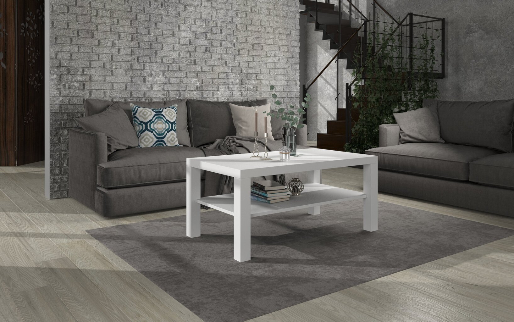 Kafijas galdiņš ADRK Furniture Sven, balts цена и информация | Žurnālgaldiņi | 220.lv