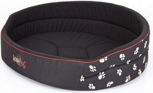 Hobbydog лежак Лапки R9, черный, 87x74 см цена и информация | Лежаки, домики | 220.lv