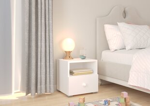 Тумбочка ADRK Furniture Emi 01, белая цена и информация | Прикроватные тумбочки | 220.lv