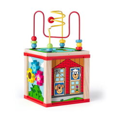 Трудотерапийный деревянный куб активности Woody, 91916 цена и информация | Игрушки для малышей | 220.lv